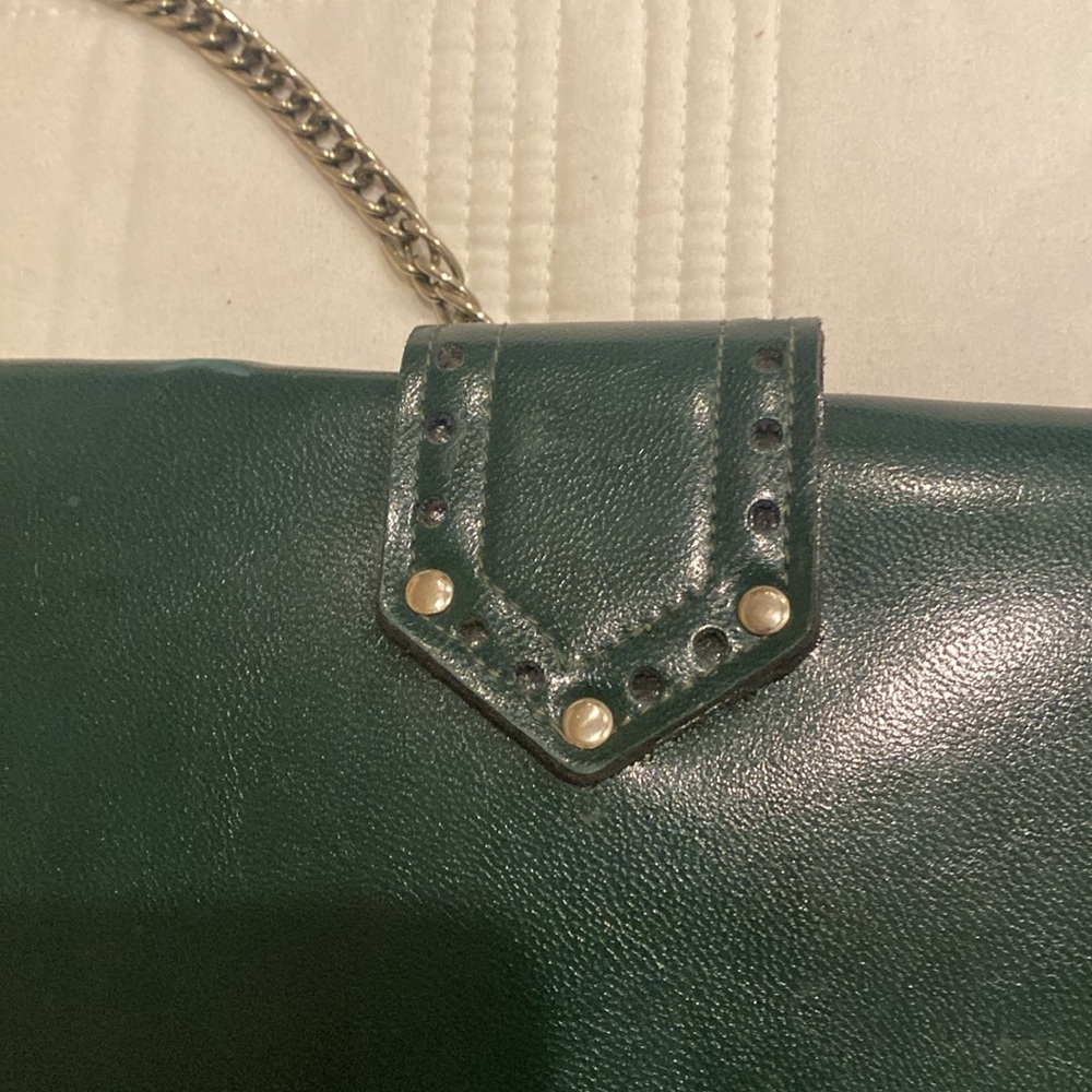 Ruza classy Green shoulder bag with chain strap Vintage - Picture 3 of 5